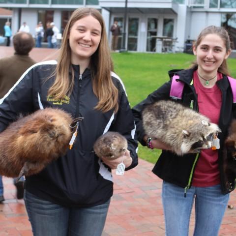 Students with animals 